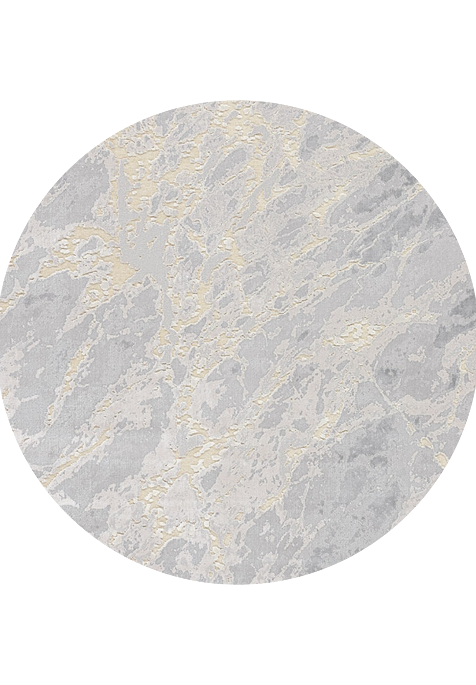 Apvalus kilimas ciara grey silver pilkas